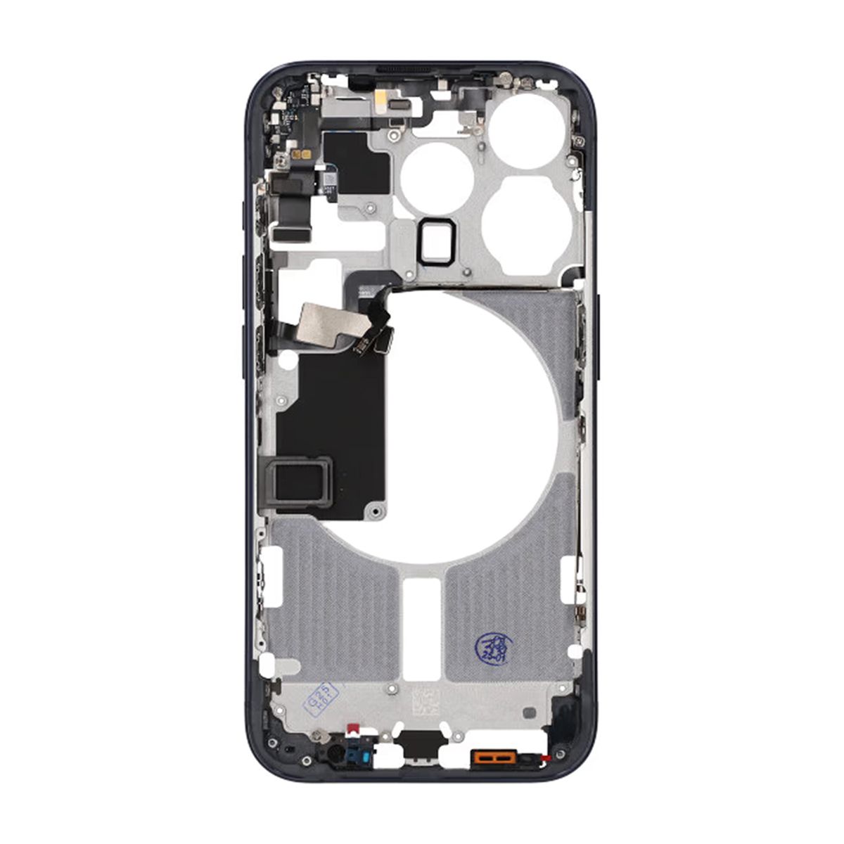 iPhone 15 Pro Mittenram med smådelar OEM - Titanblå