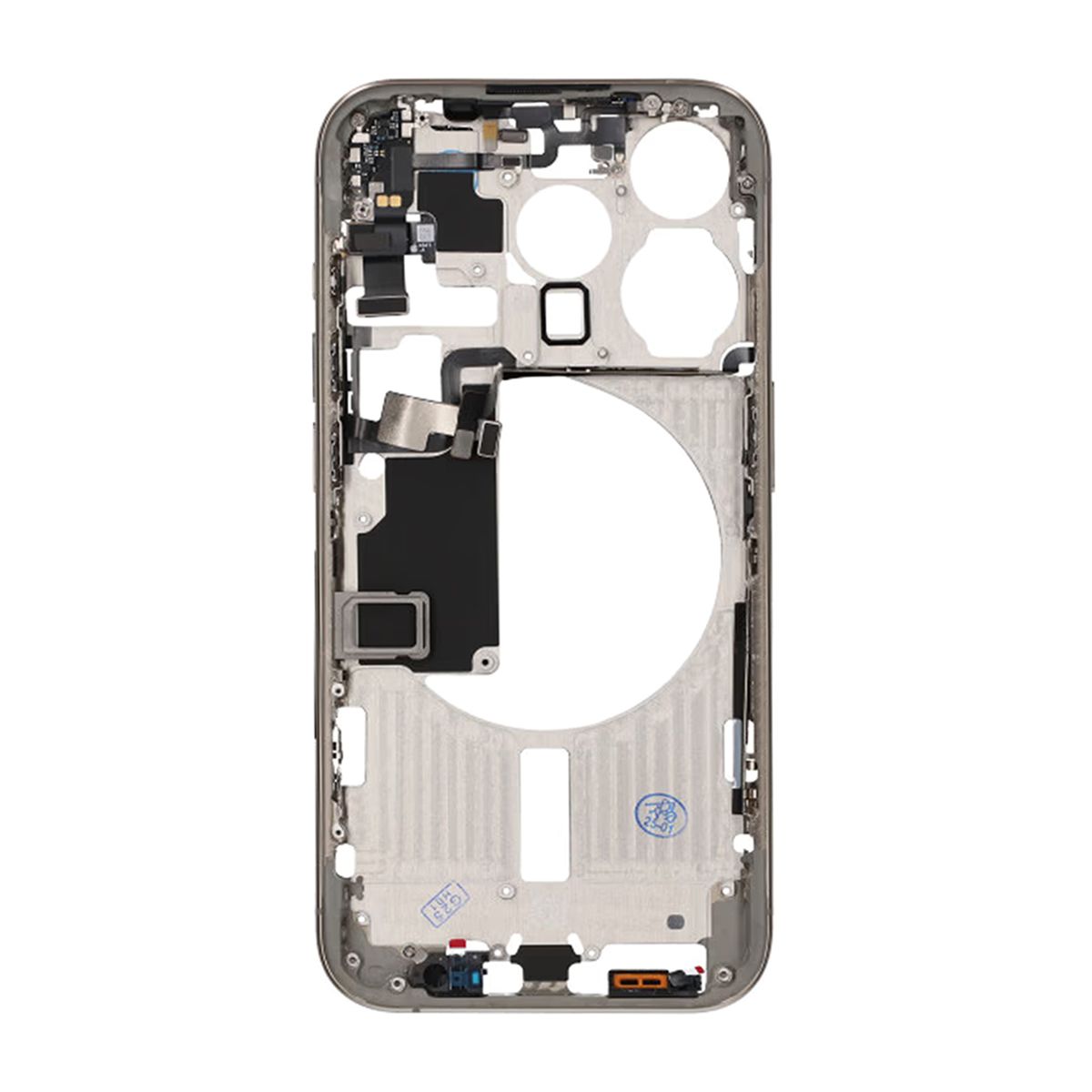 iPhone 15 Pro Middle Frame with Small Parts OEM - Natural Titanium