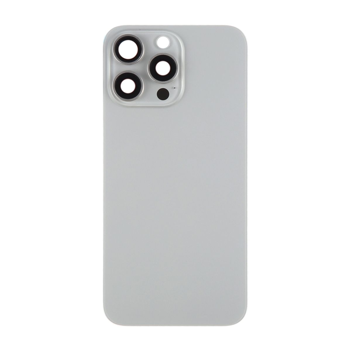 iPhone 15 Pro Max Baksida Glas med Magnet och Kameralins - Naturlig Titan