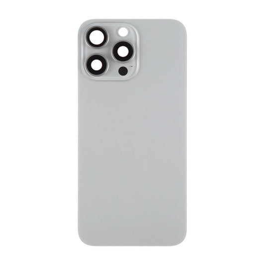 iPhone 15 Pro Max Baksida Glas med Magnet och Kameralins - Naturlig Titan