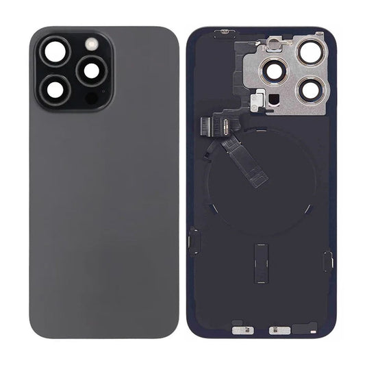iPhone 15 Pro Max Baksida Glas Komplett OEM - Svart