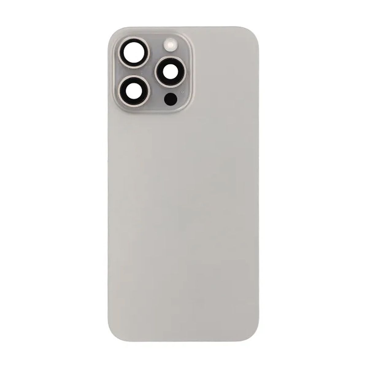 iPhone 15 Pro Max Baksida Glas Komplett OEM - Naturalig Titan