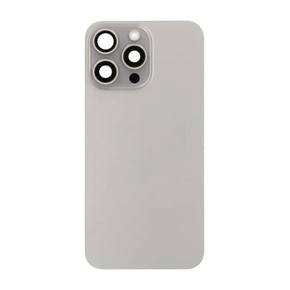 iPhone 15 Pro Max Baksida Glas Komplett OEM - Naturalig Titan