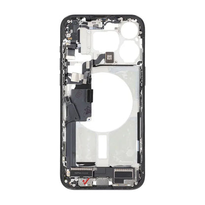 Mittenram med smådelar för iPhone 15 Pro Max - Svart Titan OEM