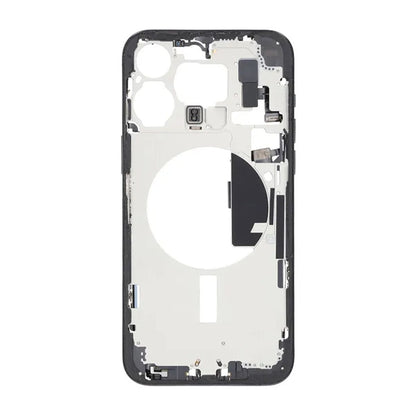 Mittenram med smådelar för iPhone 15 Pro Max - Svart Titan OEM