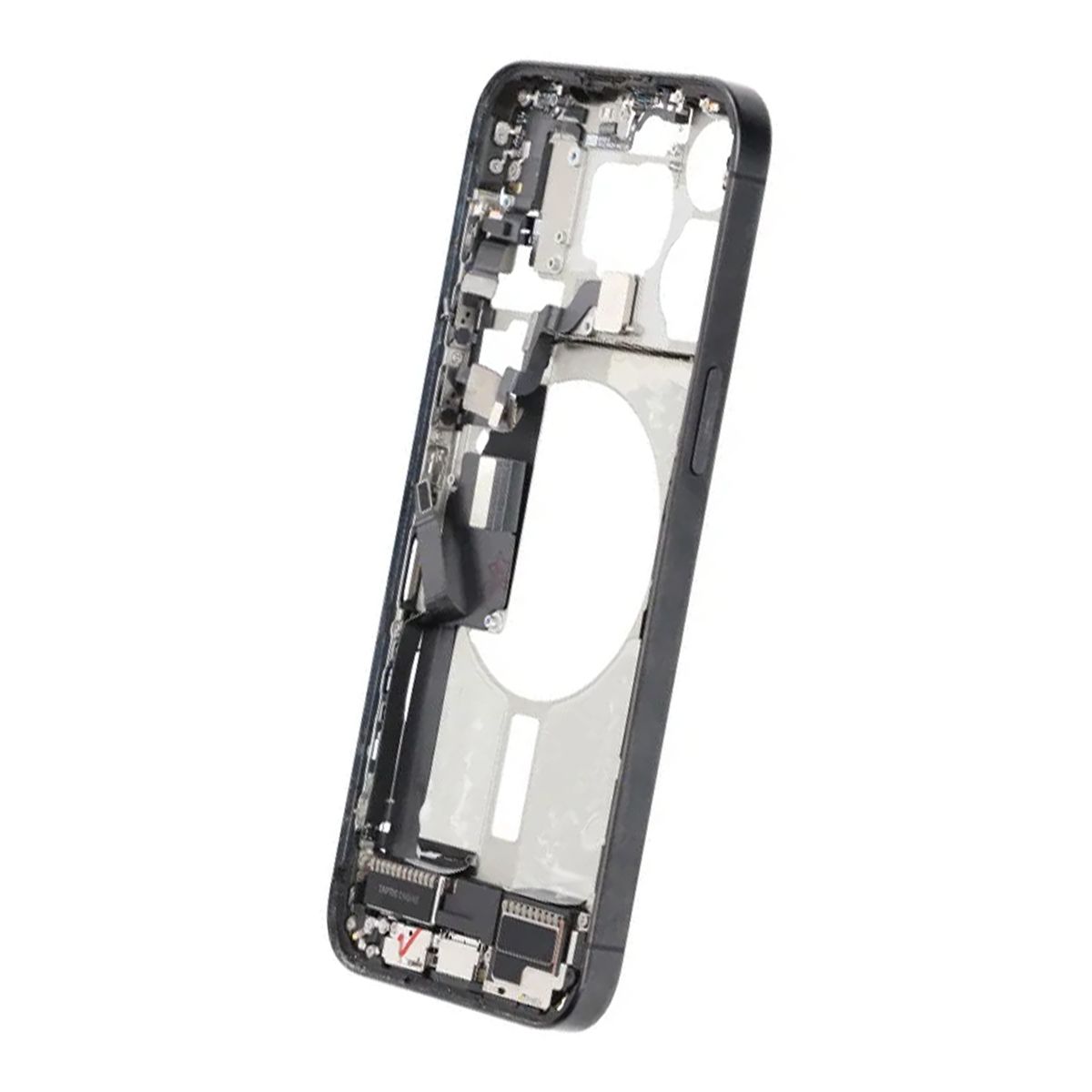 Mittenram med smådelar för iPhone 15 Pro Max - Svart Titan OEM