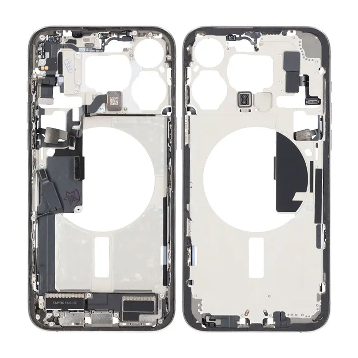 Mittenram med smådelar för iPhone 15 Pro Max - Naturlig Titan OEM