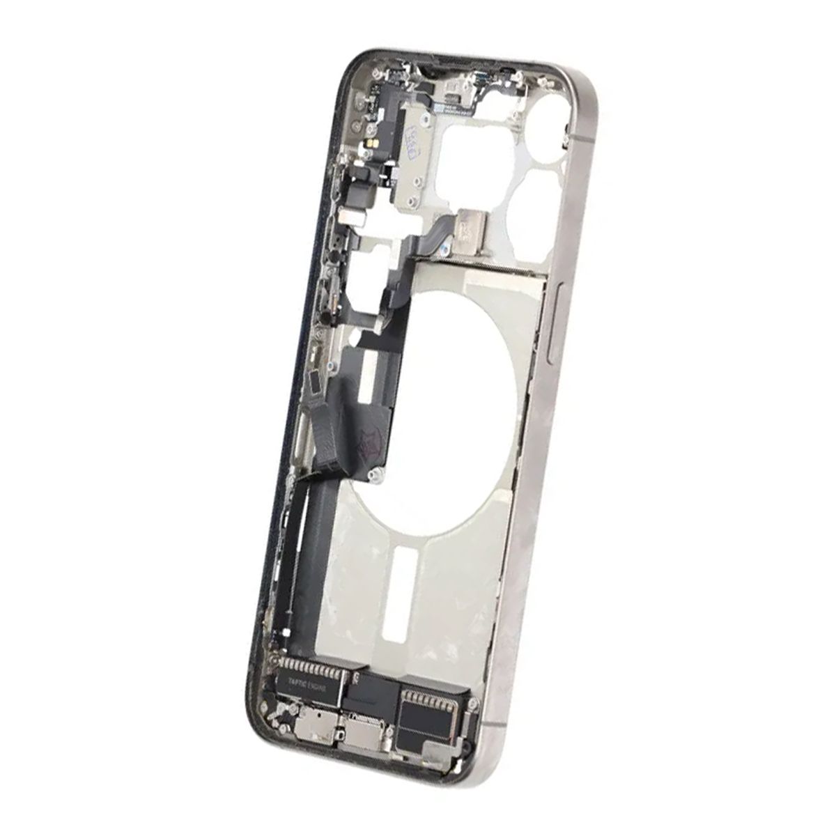 Mittenram med smådelar för iPhone 15 Pro Max - Naturlig Titan OEM