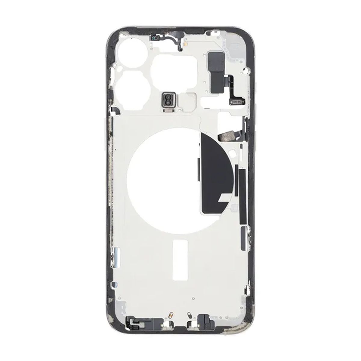 Mittenram med smådelar för iPhone 15 Pro Max - Vitt Titan OEM