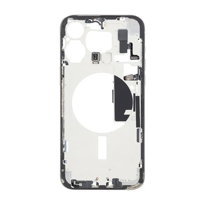 Mittenram med smådelar för iPhone 15 Pro Max - Vitt Titan OEM