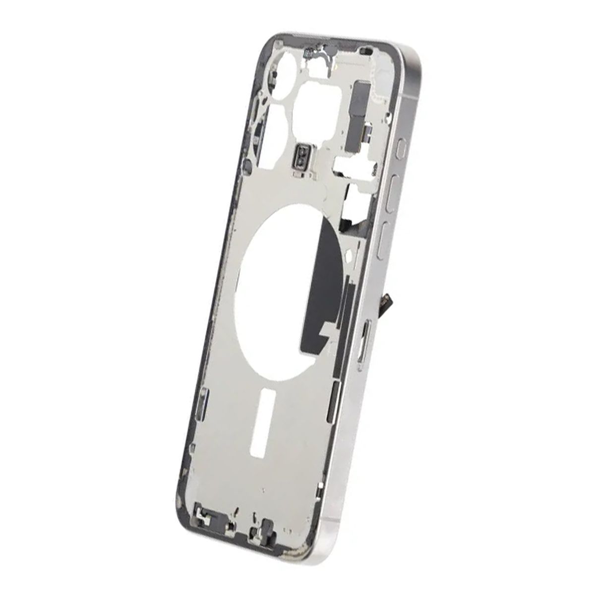 Mittenram med smådelar för iPhone 15 Pro Max - Vitt Titan OEM