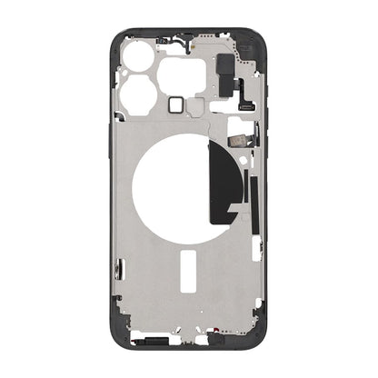 iPhone 15 Pro Max Middle Frame with Small Parts OEM - Titanium Black