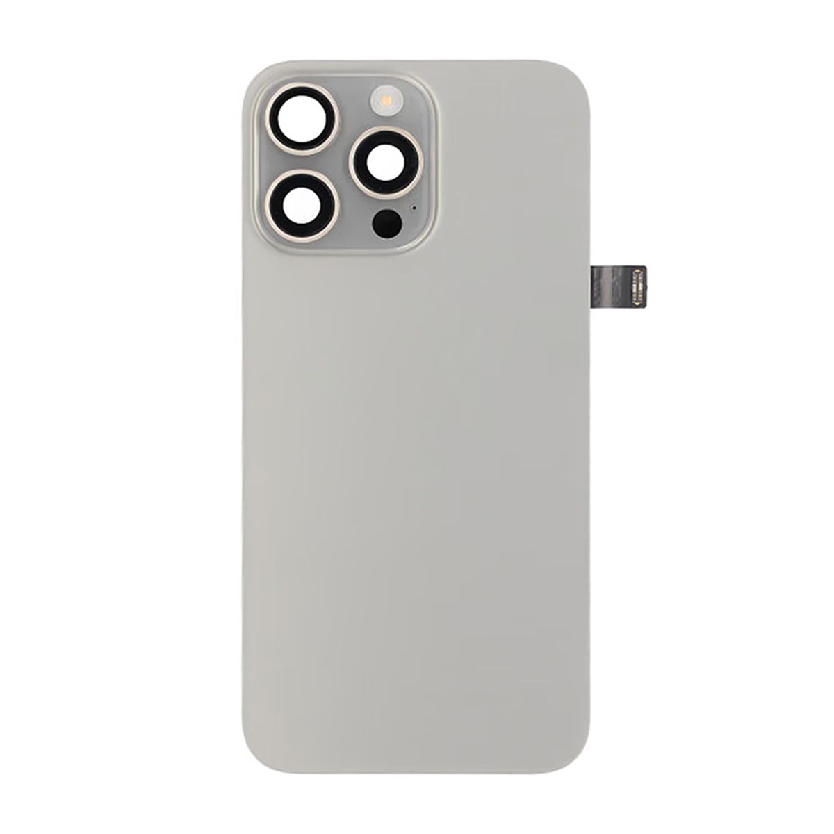 iPhone 15 Pro Max Back Cover Glass Original Natural Titanium With Small Parts Magsafe Magnet