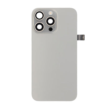 iPhone 15 Pro Max Back Cover Glass Original Natural Titanium With Small Parts Magsafe Magnet