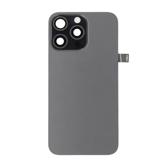 iPhone 15 Pro Max Baksida Glas Komplett OEM - Titansvart