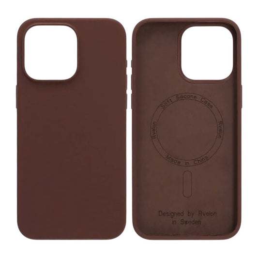 iPhone 15 Pro Max Case - Silicone With Magsafe Rvelon Earthy Brown
