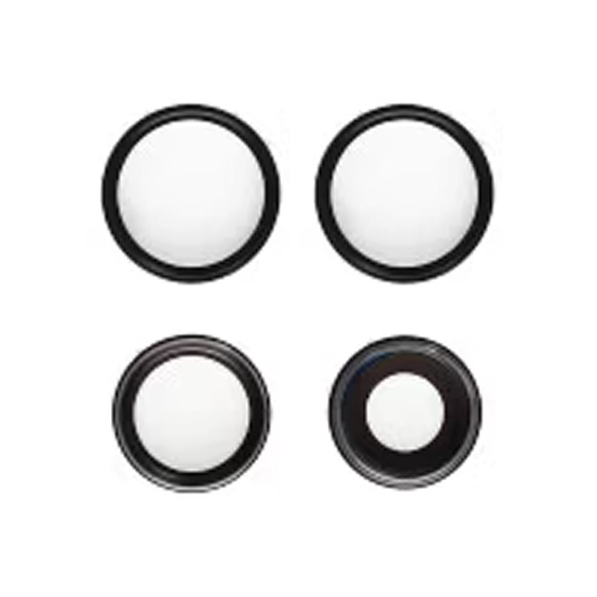 iPhone 16/16 Plus Kameralins med metallram - Svart