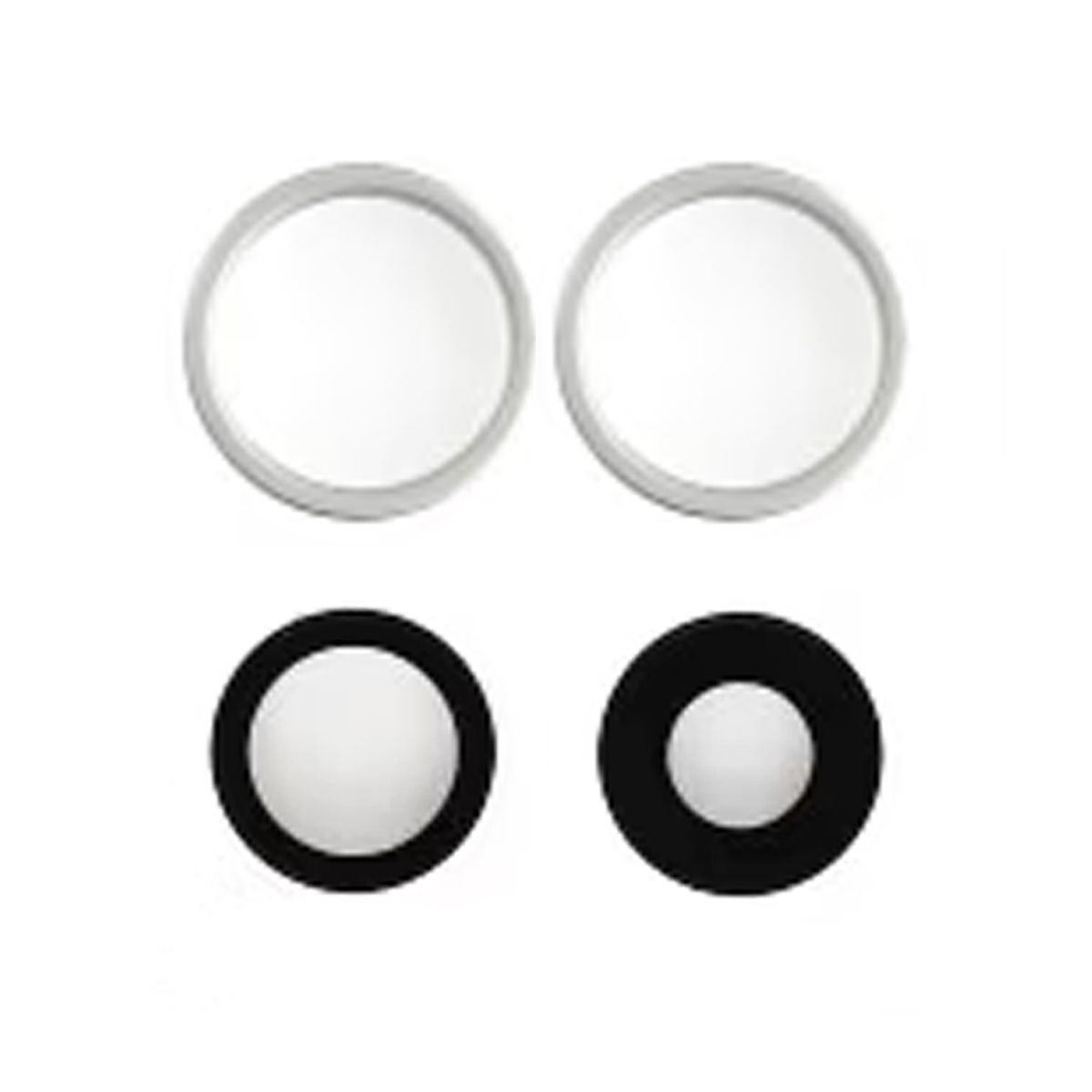 iPhone 16/16 Plus Kameralins med metallram - Vit