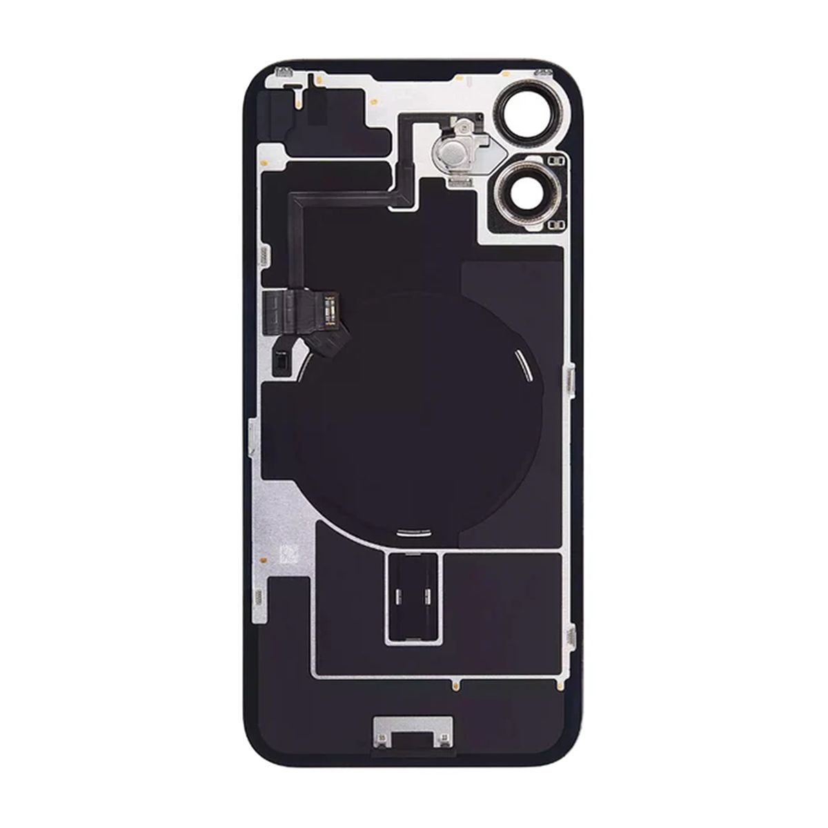 iPhone 16 Baksida Glas med smådelar - Blå