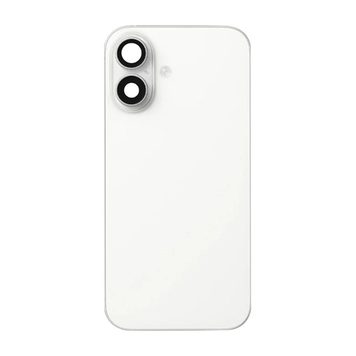 iPhone 16 Baksida Glas med smådelar - Vit