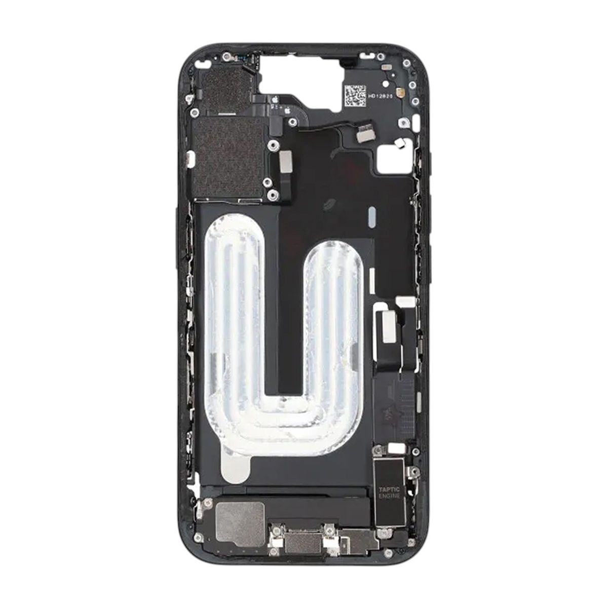 Mittenram med smådelar för iPhone 16 - Svart OEM