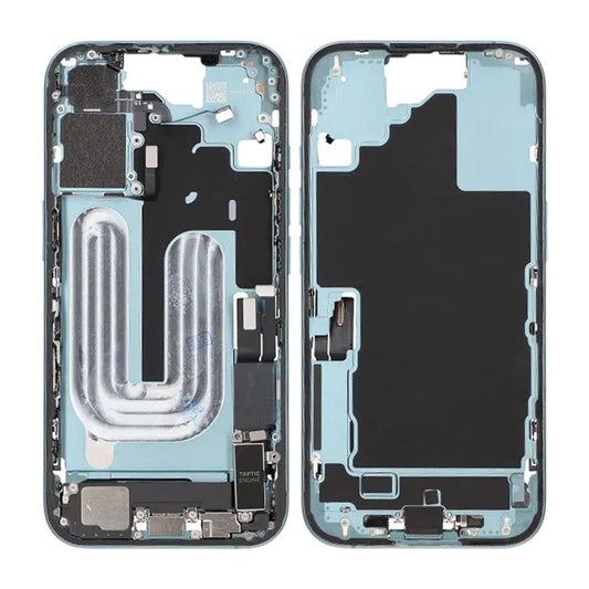 Middle frame with small parts for iPhone 16 - Green OEM