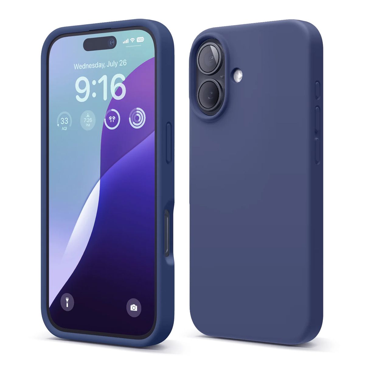 iPhone 16 Case - Silicone Rvelon Dark Blue