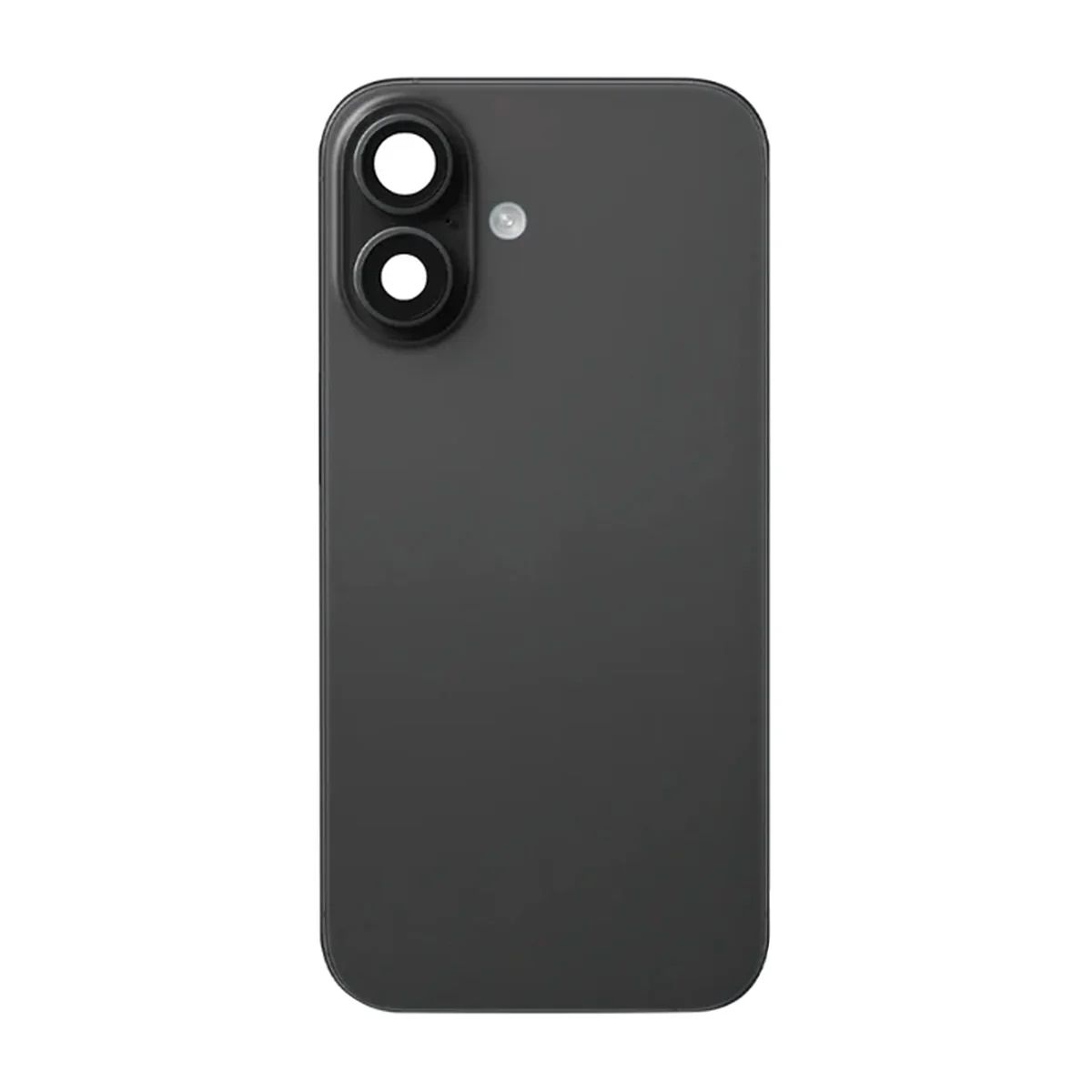 iPhone 16 Plus Baksida Glas med smådelar - Svart