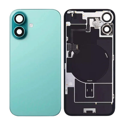 iPhone 16 Plus Baksida Glas med smådelar - Grön