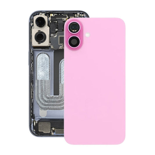 iPhone 16 Plus Baksida Glas med Magnet och Kameralins - Rosa