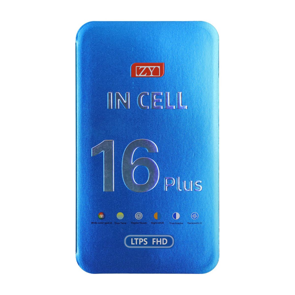 iPhone 16 Plus ZY In-Cell FHD COF LCD-skärm Högkvalitativ Svart