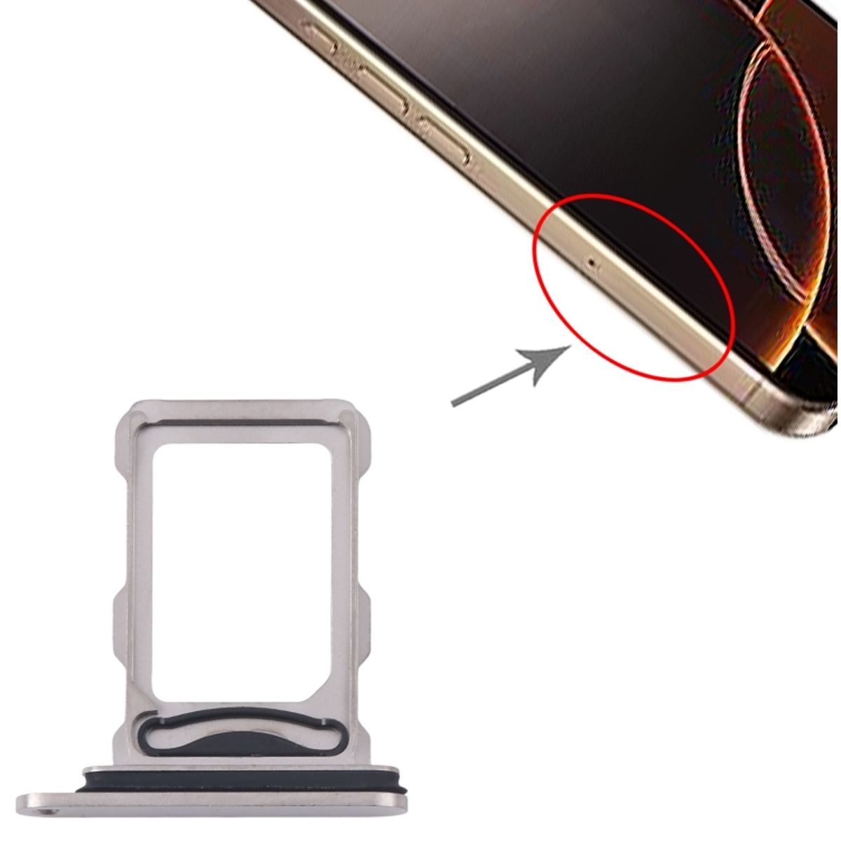 iPhone 16 Pro/16 Pro Max Simkortshållare - Naturlig Titan