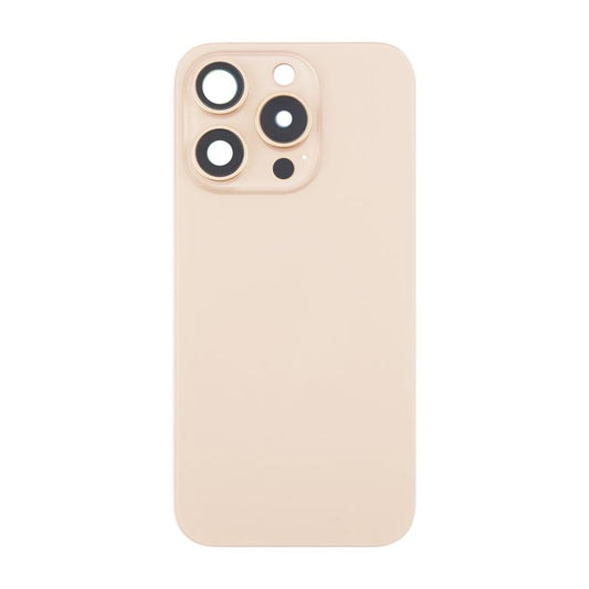 iPhone 16 Pro Baksida Glas med Magnet och Kameralins - Sandfärgad Titan