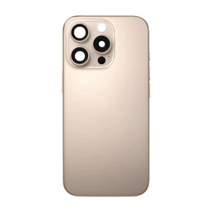 iPhone 16 Pro Baksida Glas med smådelar - Sandfärgad Titan