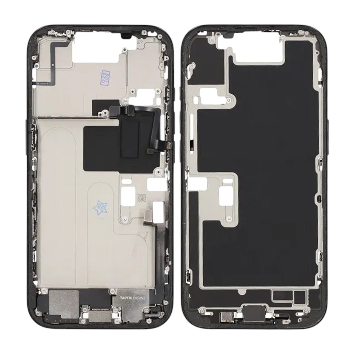 Mittenram med smådelar för iPhone 16 Pro - Svart Titan OEM