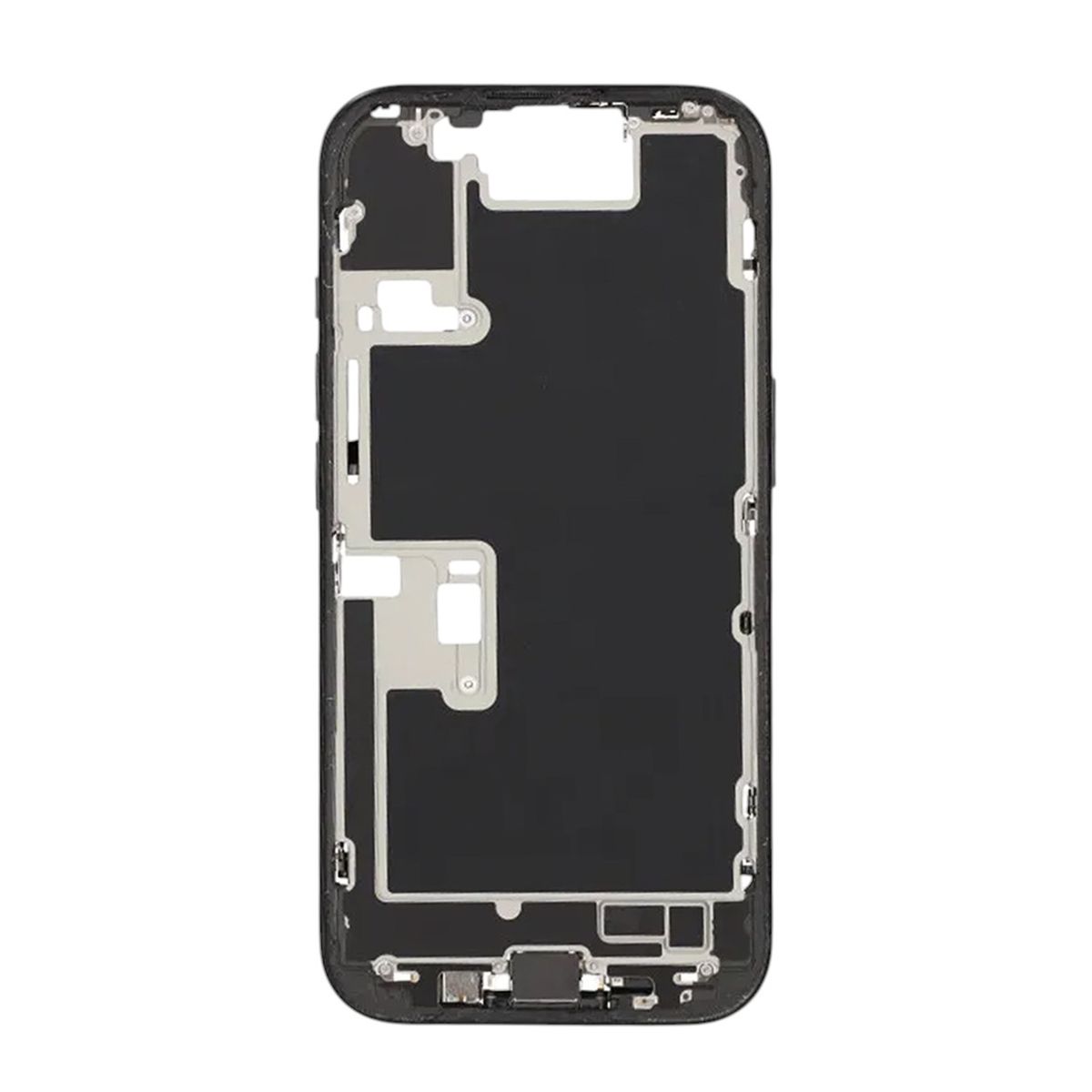 Mittenram med smådelar för iPhone 16 Pro - Svart Titan OEM