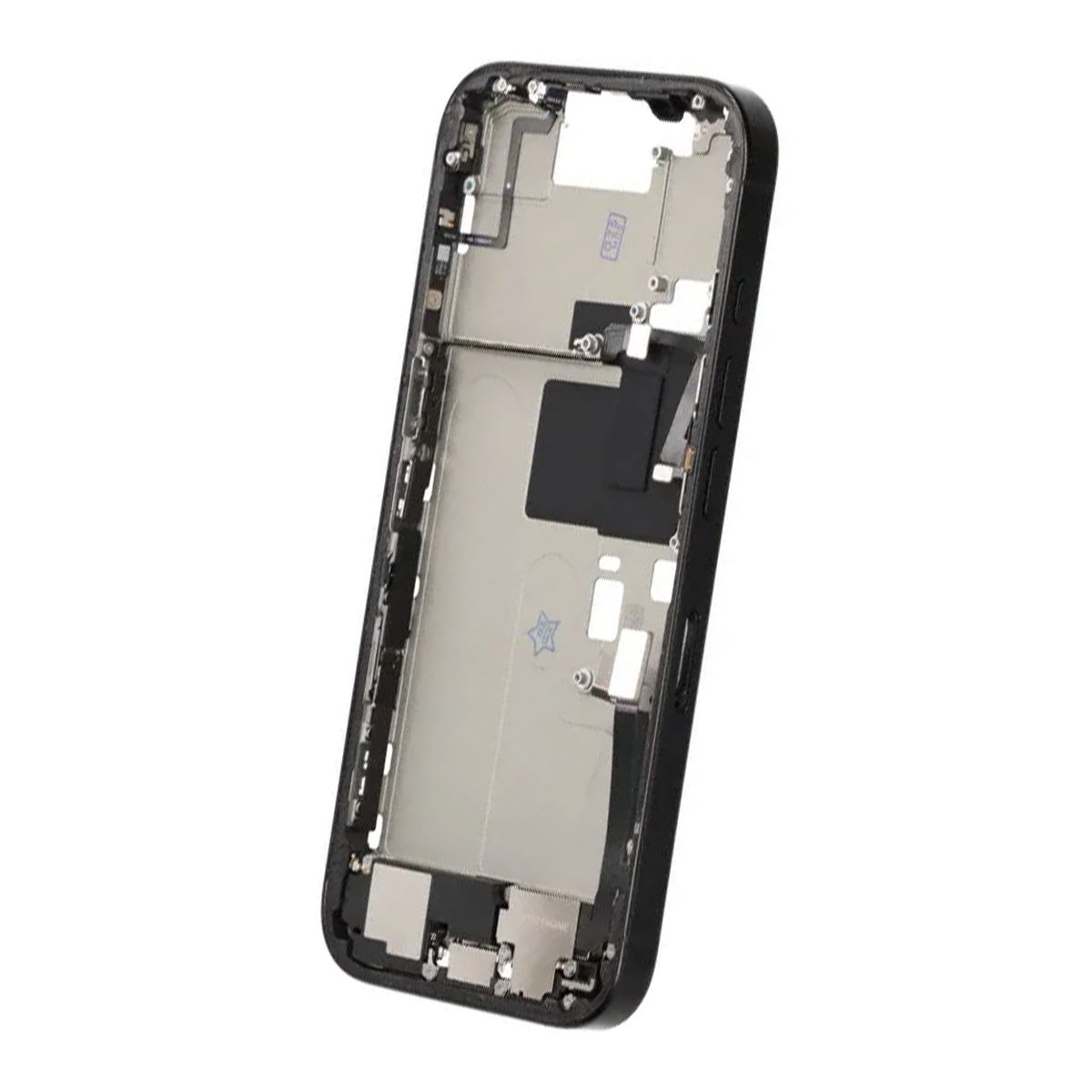 Mittenram med smådelar för iPhone 16 Pro - Svart Titan OEM