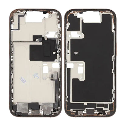 Mittenram med smådelar för iPhone 16 Pro - Sandfärgad Titan OEM