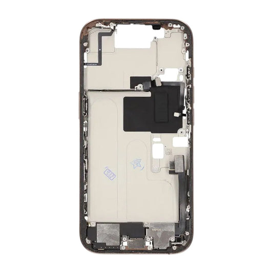 Mittenram med smådelar för iPhone 16 Pro - Sandfärgad Titan OEM