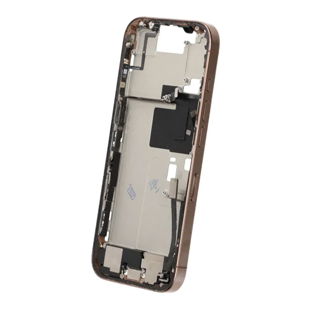 Mittenram med smådelar för iPhone 16 Pro - Sandfärgad Titan OEM