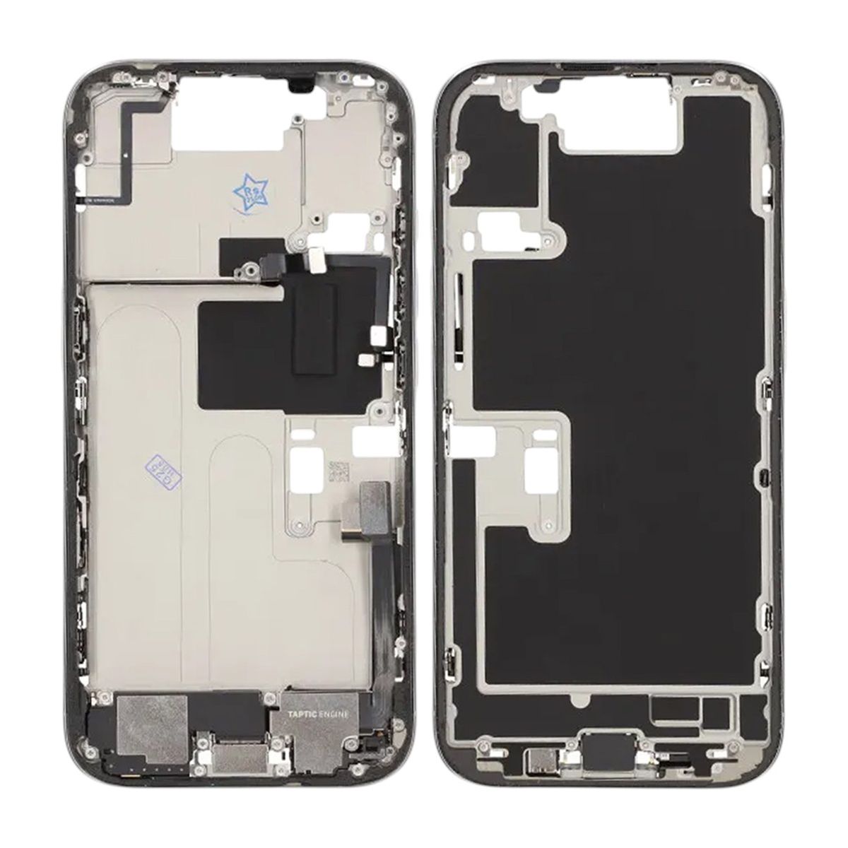 Mittenram med smådelar för iPhone 16 Pro - Vitt Titan OEM