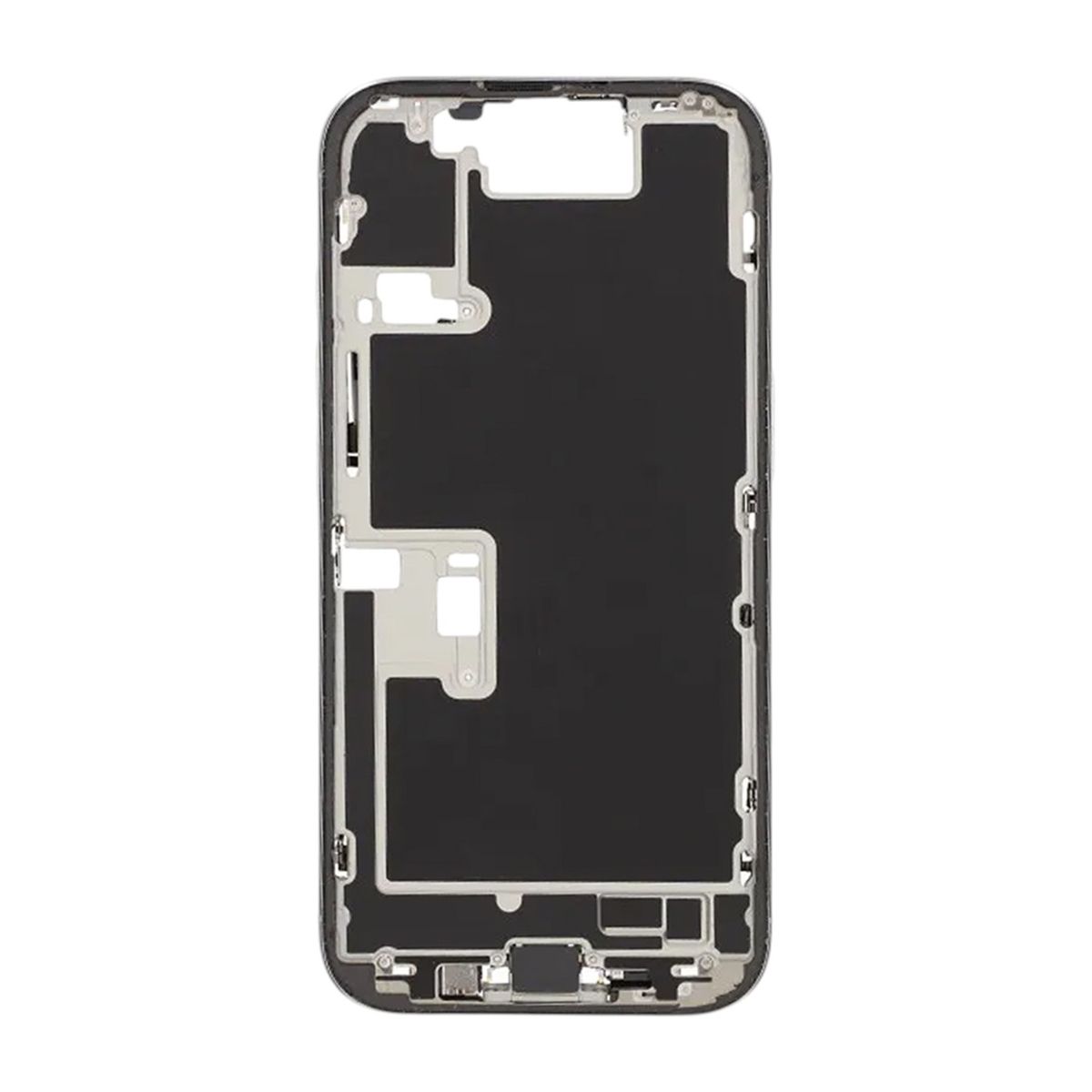 Mittenram med smådelar för iPhone 16 Pro - Vitt Titan OEM