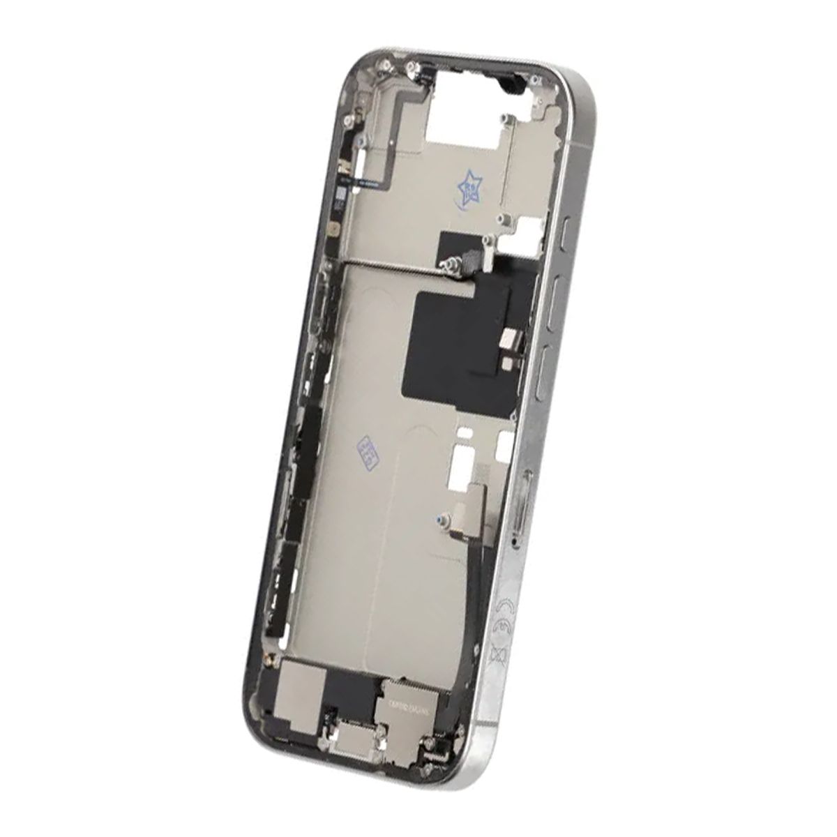 Mittenram med smådelar för iPhone 16 Pro - Vitt Titan OEM