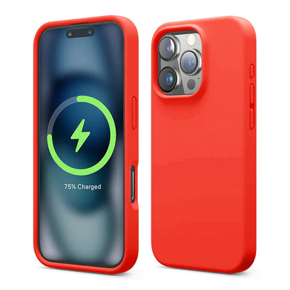 iPhone 16 Pro Case - Silicone With Magsafe Rvelon Red
