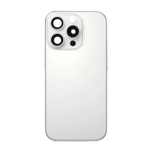 iPhone 16 Pro Max Baksida Glas med smådelar - Vit Titan
