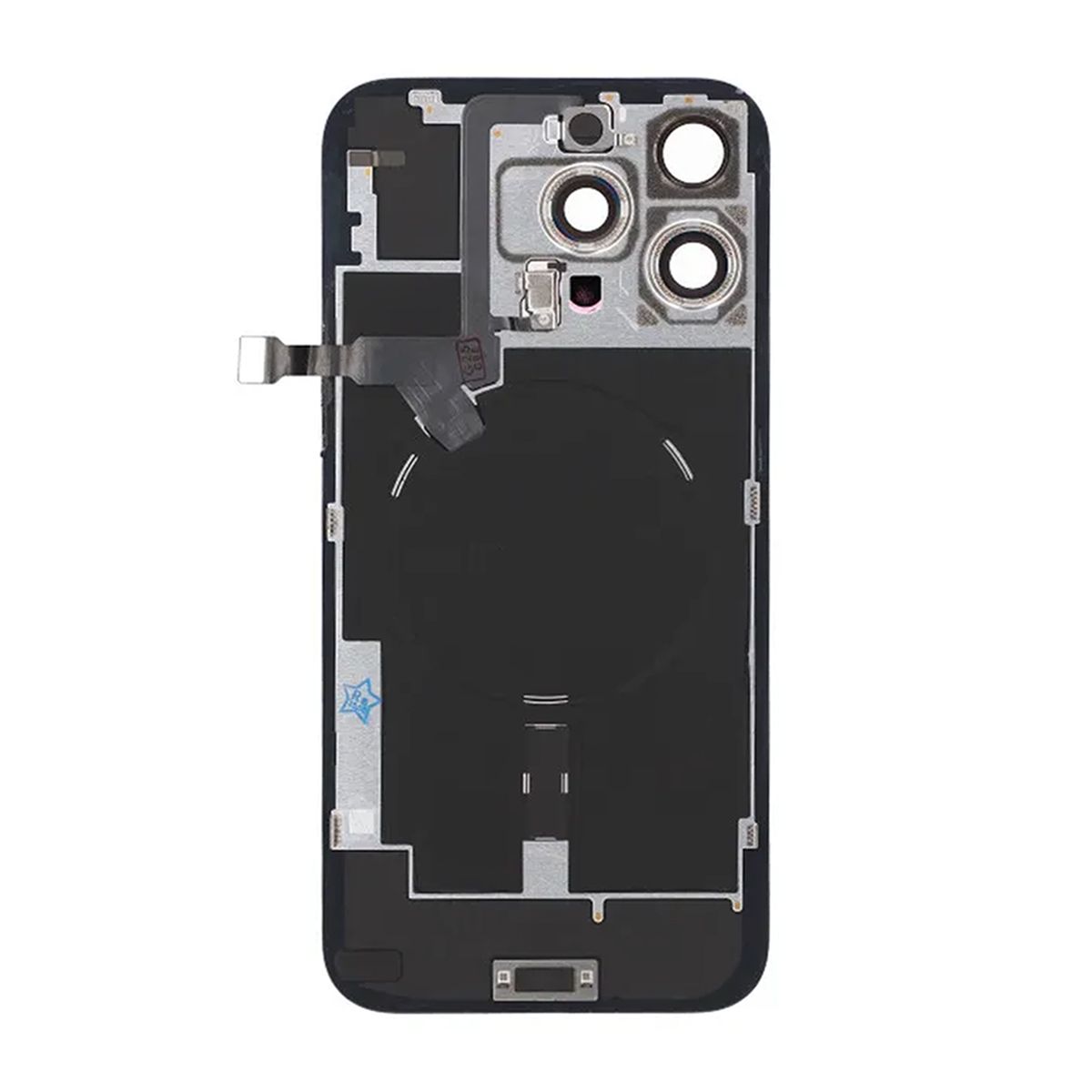 iPhone 16 Pro Max Baksida Glas Komplett OEM - Vit Titan