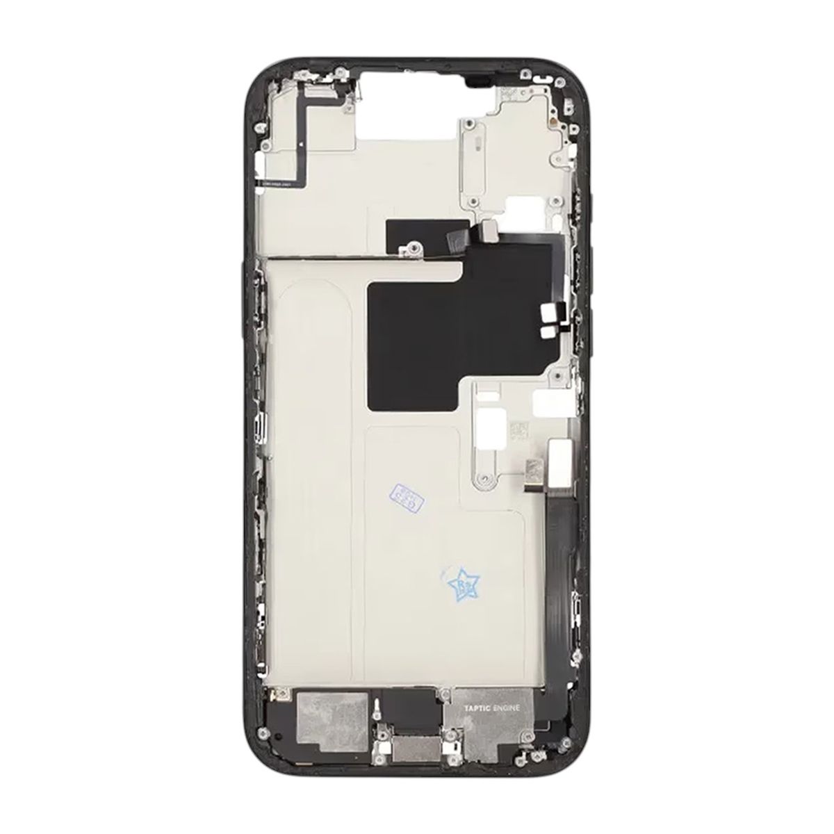 Mittenram med smådelar för iPhone 16 Pro Max - Svart Titan OEM