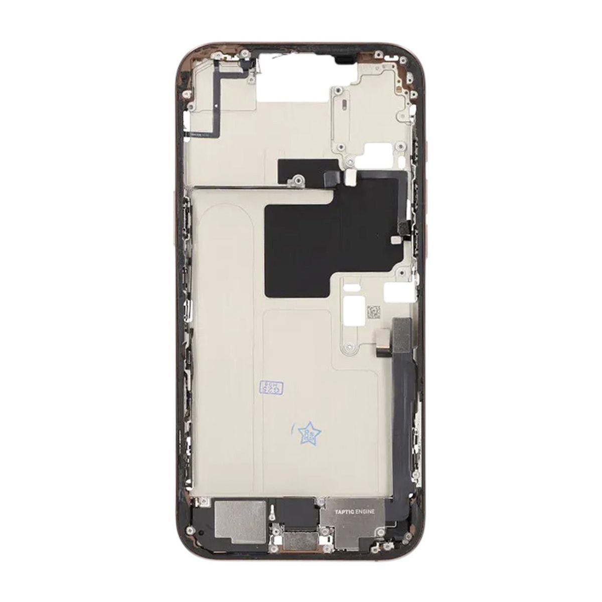 Mittenram med smådelar för iPhone 16 Pro Max - Sandfärgad Titan OEM