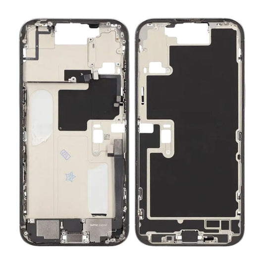 Mittenram med smådelar för iPhone 16 Pro Max - Vitt Titan OEM