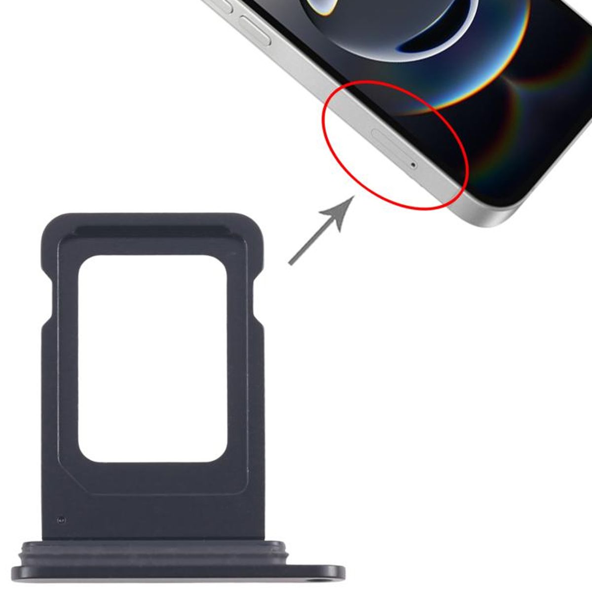 iPhone 16e Simkortshållare - Svart